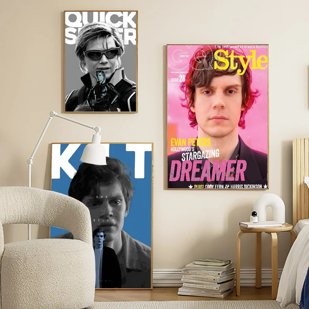 E-Evan P-Peters A-Actor DIY Sticky Poster Waterproof Paper Sticker Coffee House Bar Stickers Wall Painting