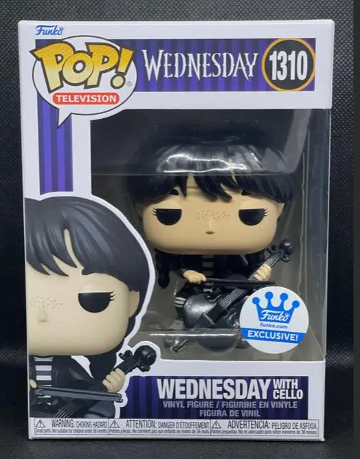 أضف Funko Pop WEDNESDAY مع CELLO 1310 #   مجموعة شخصيات الفينيل نموذج ألعاب مجموعة كرنفال للأطفال هدية