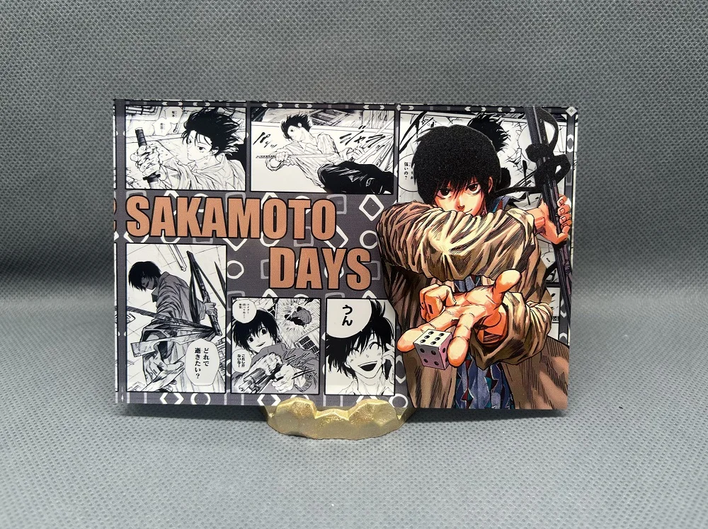 SAKAMOTO DAYS العرض الساحر لطوب الأكريليك على طراز الرسوم المتحركة، طوب زخرفي قابل للجمع، لا ينبغي أن يفقأ