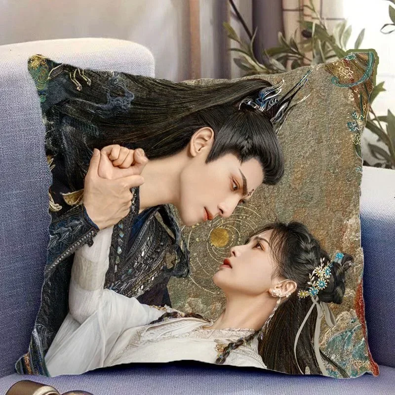 Leo Luo Yunxi Bai Lu HD Poster Double-sided Printed Pillowcase TV Till The End of The Moon Drama Stills Home Decor Cushion Cover