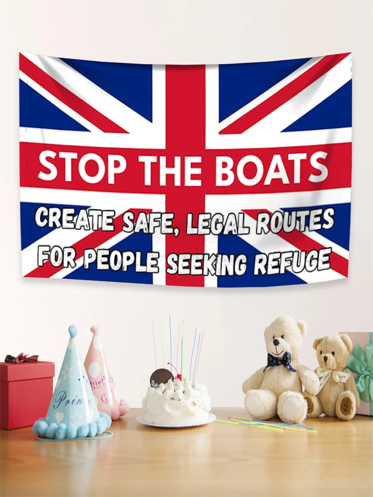 UK United Kingdom Britain England Stop The Boats Flag  60X90CM 90X150cm for Parades And Decorations
