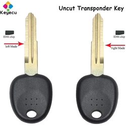 KEYECU chiave Transponder accensione non tagliata con Chip ID46-Fob per Hyundai Tucson Elantra Accent Santa Fe coupé Galloper Getz Matrix