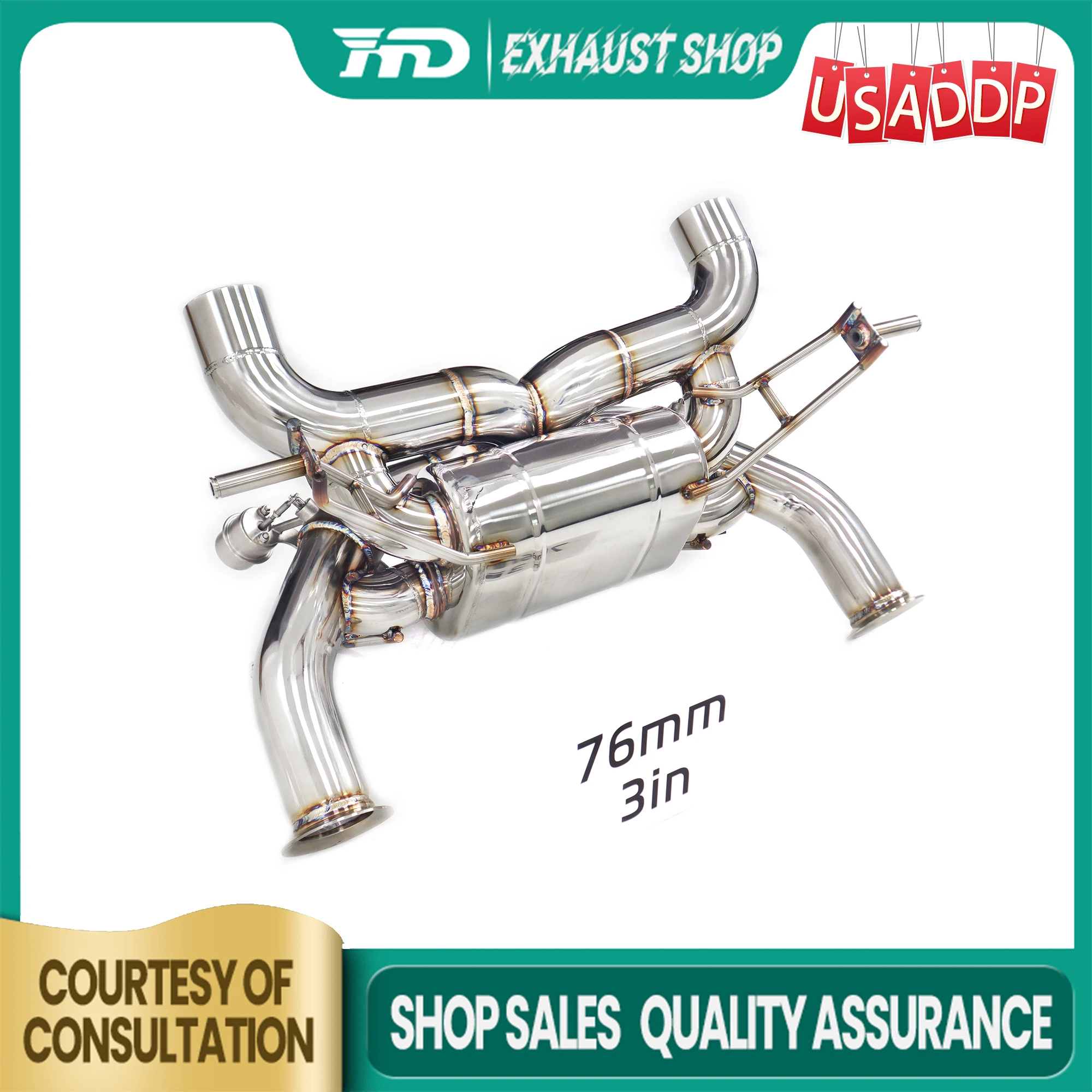 

Catback for Lamborghini Aventador S LP740 upgrade SVJ Vacuum valve Sounds good Muffler Stainless steel Exhaust system