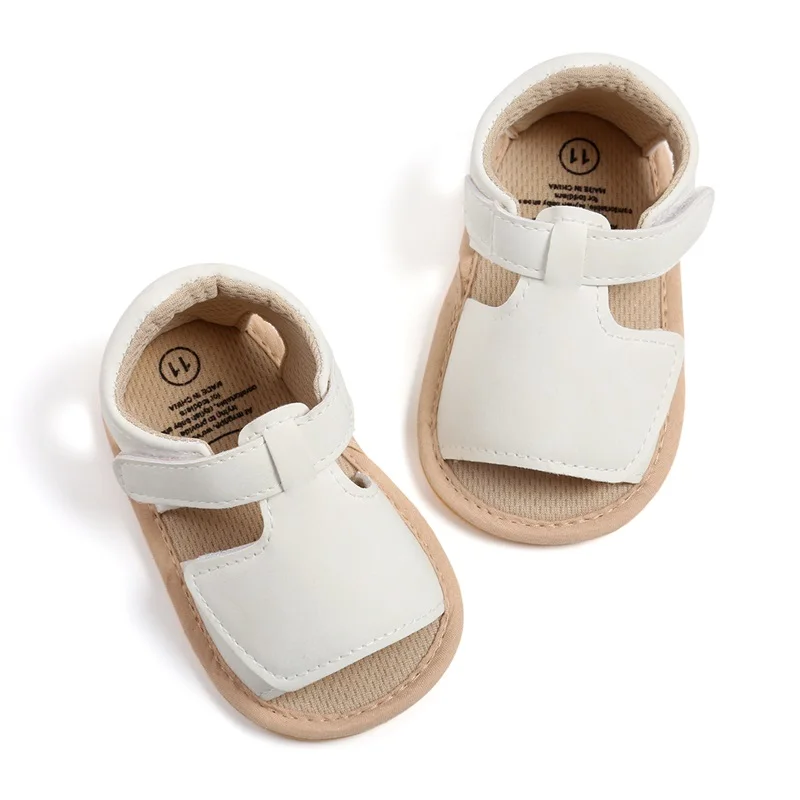 Baby Girls Boys Sandal PU Leather Flexible Non-slip Summer Flat Shoes for Casual Daily