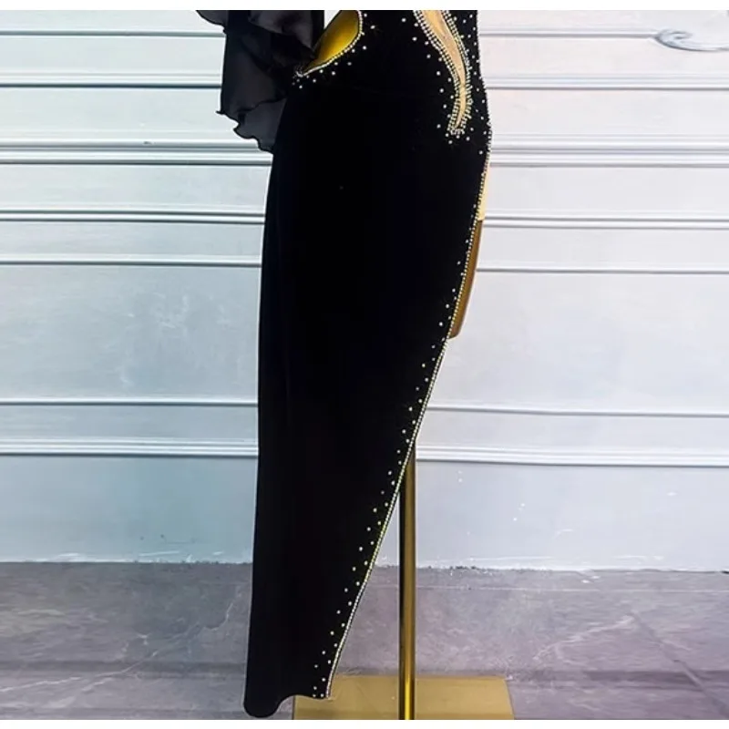 Traje de performance de dança do ventre personalizado feminino dança oriental indústria pesada quente diamante veludo cinto sutiã cinta macacão