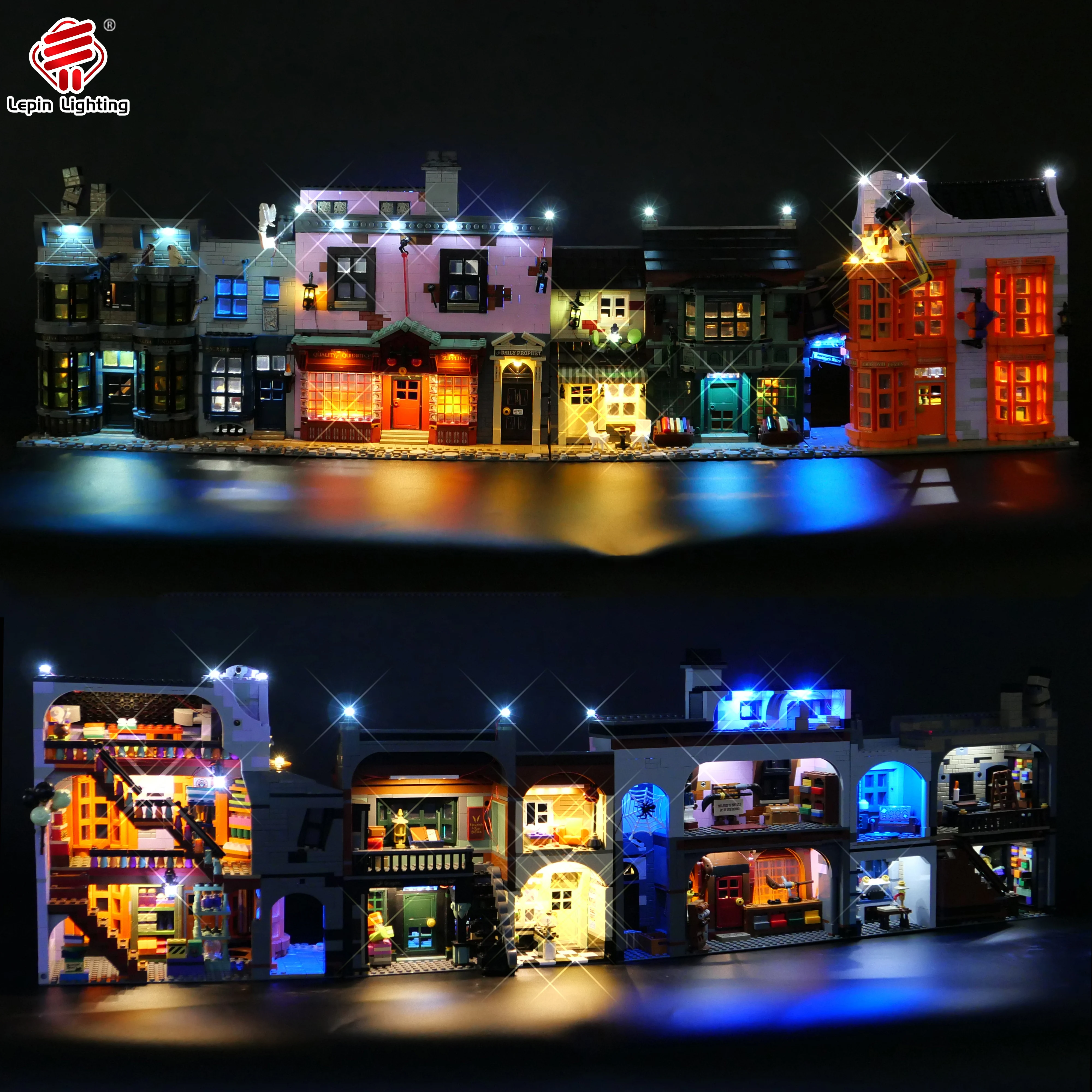 75978 매직 위저드 앨리 빌딩 블록 모델 스트리트 뷰 장식 조명 세트(조명만 해당)와 호환되는 LED 조명 키트