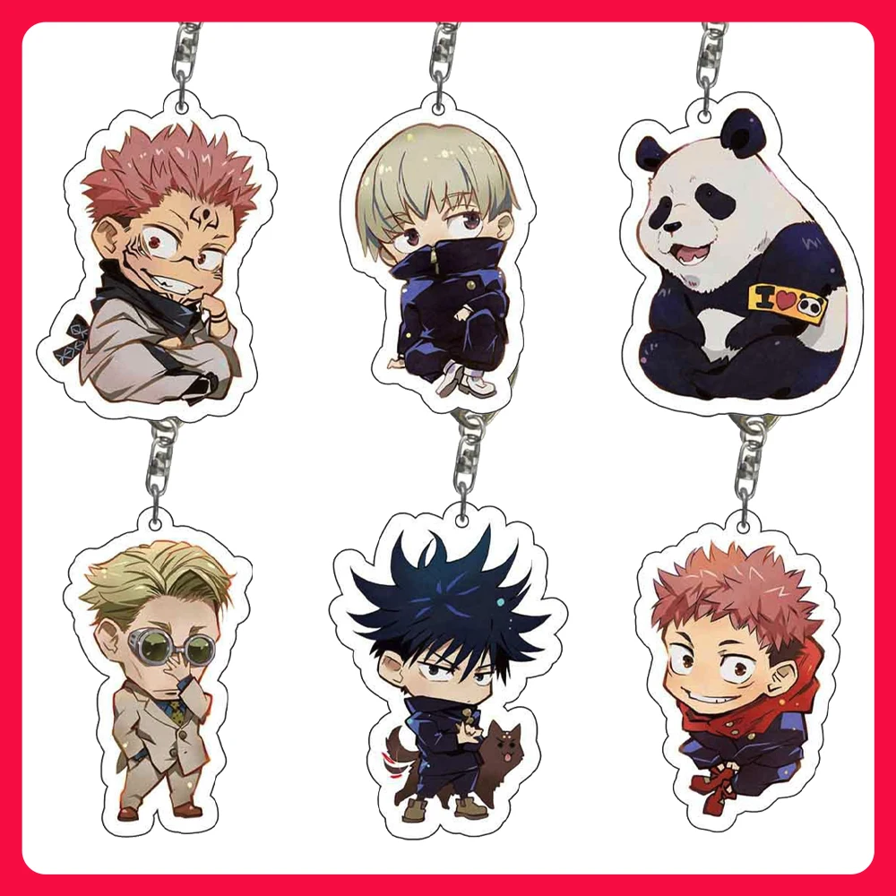 

Cartoon Anime Lilo and Stitch Pendant Keychains Holder Car Key Chain Key Ring Mobile Phone Bag Hanging Jujutsu Kaisen