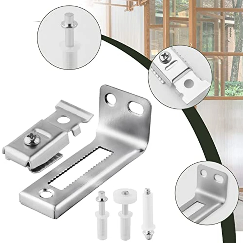 2 Packs Of Louver Door Hardware Contains Top And Bottom Pivots Brackets And Guide Wheel