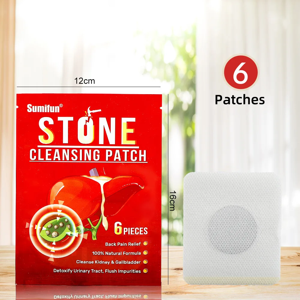 6pcs Kidney Stone Clean Patch Treat Gallstones Renal Calculus Medicinal Patches Urolithiasis Detoxification Pain Relief Stickers