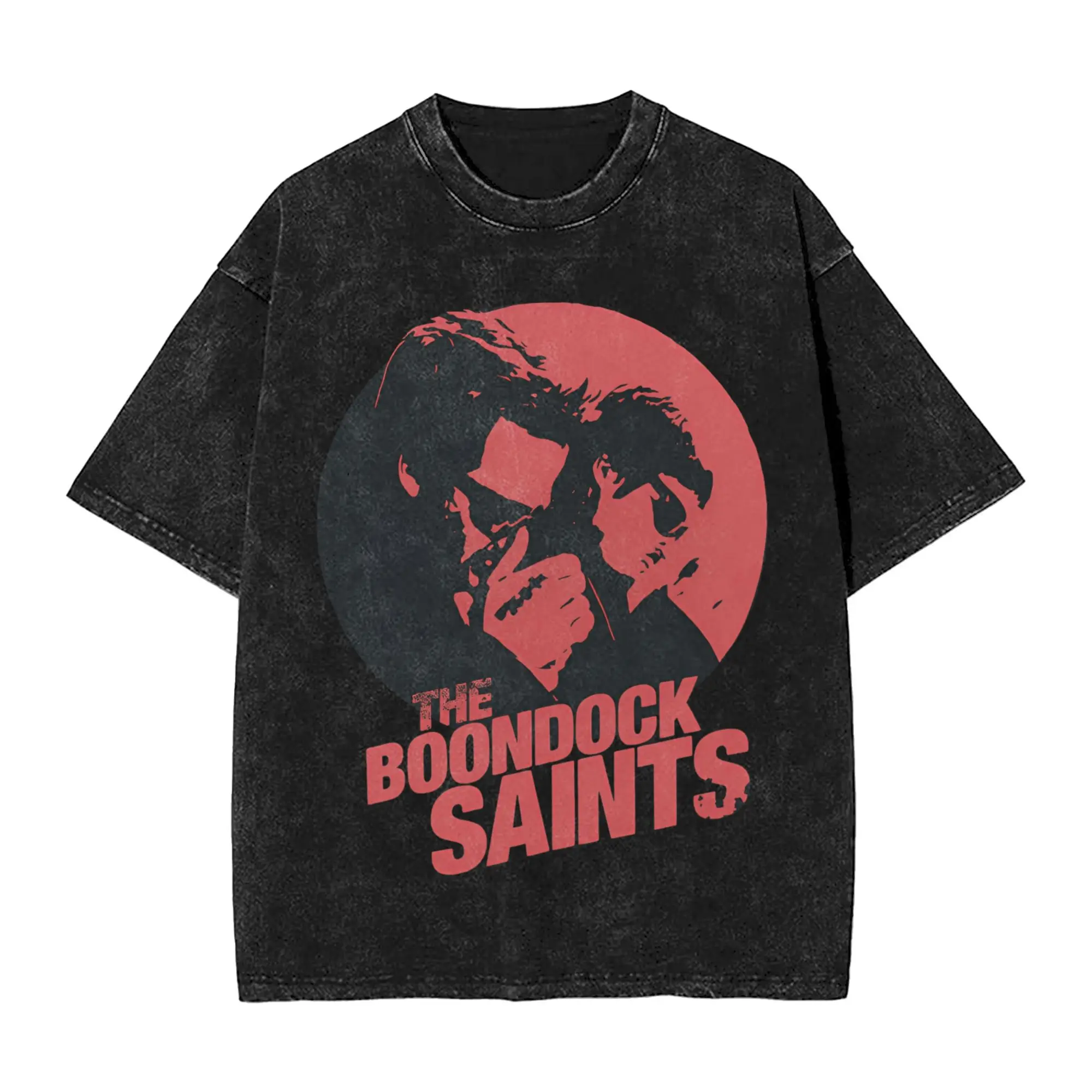 

Oversized Washed T-Shirt The Boondock Saint Loose T-Shirts Hipster Tshirt for Man Beach Y2K Classic Casual Clothes