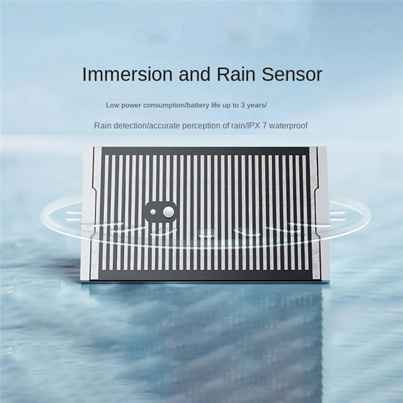 Water Leak Sensor Flood And Rain Detector IPX7 Waterproof 3 Sensitivity Settings For Home Security Works
