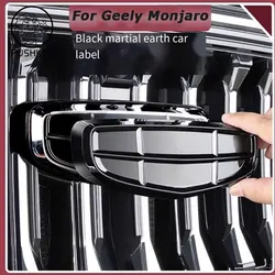 For GEELY Monjaro Manjaro Xingyue L KX11 Front Emblem Black Samurai Mesh Decoration Modification Car Logo Accessories Ornament