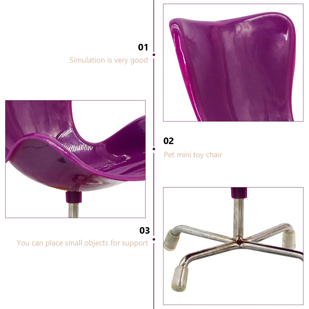 

1pcs Mini Computer Chair Premium Plastic Diy Mini House Accessory Simulation Furniture Desktop Ornament For Miniature Home Decor