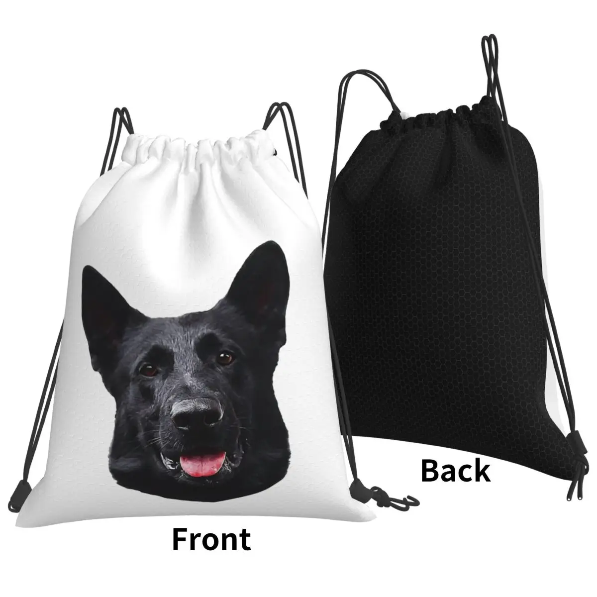 Black German Shepherd Dog - Stunning Backpacks Portable Drawstring Bags Sundries Bag Book Bags for Man Woman Students