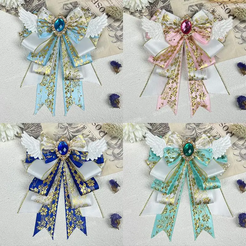 Lolita Bow Ties Handmade Jewelry Gifts High-end Women's Girls Anime Concert Hand Lamp Stick Bows Accessorie Collar Flower Clips