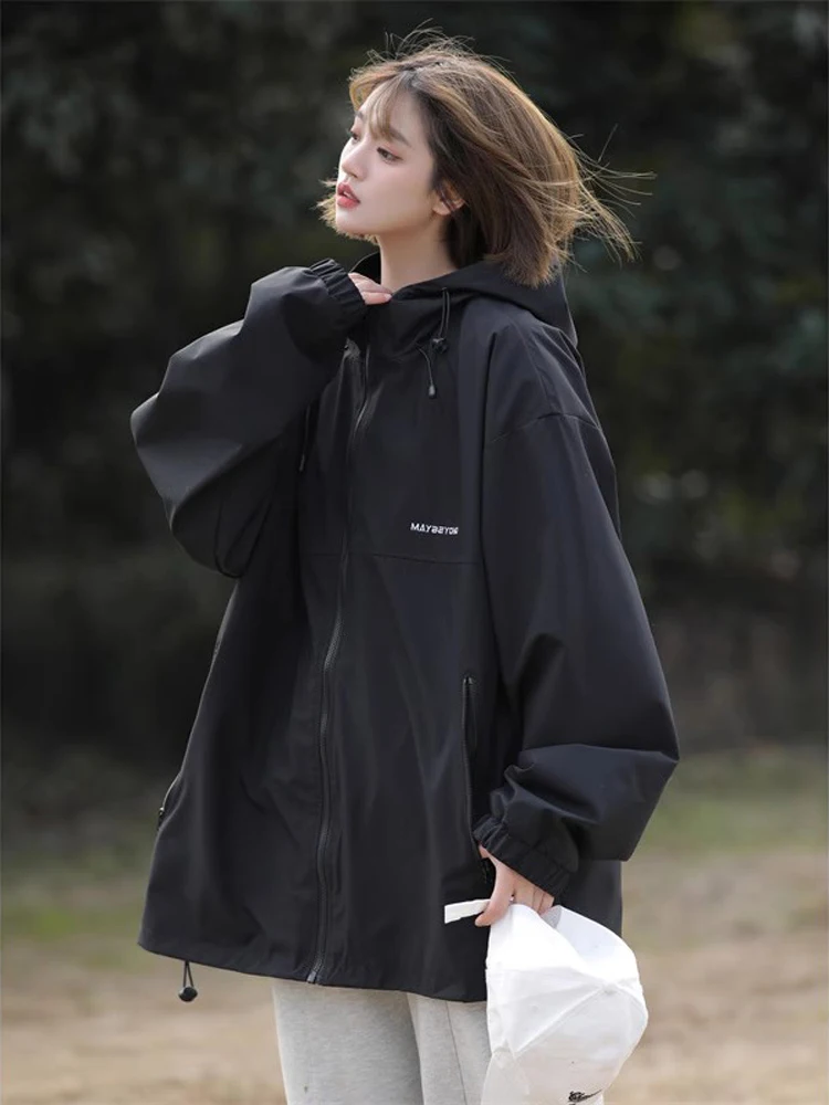 

Sle Outdoor Climbing Jaet Men's Night Hike Taian Mountain Hooded Zipper Closure Long Sve Loose Fit Jaet