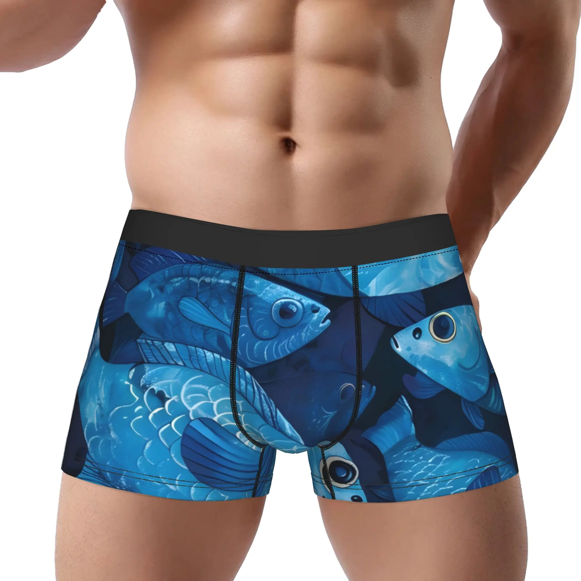 

1Piece The River Runner Fish Underpants Homme Male Underwear Comfortable Shorts Boxer Briefs