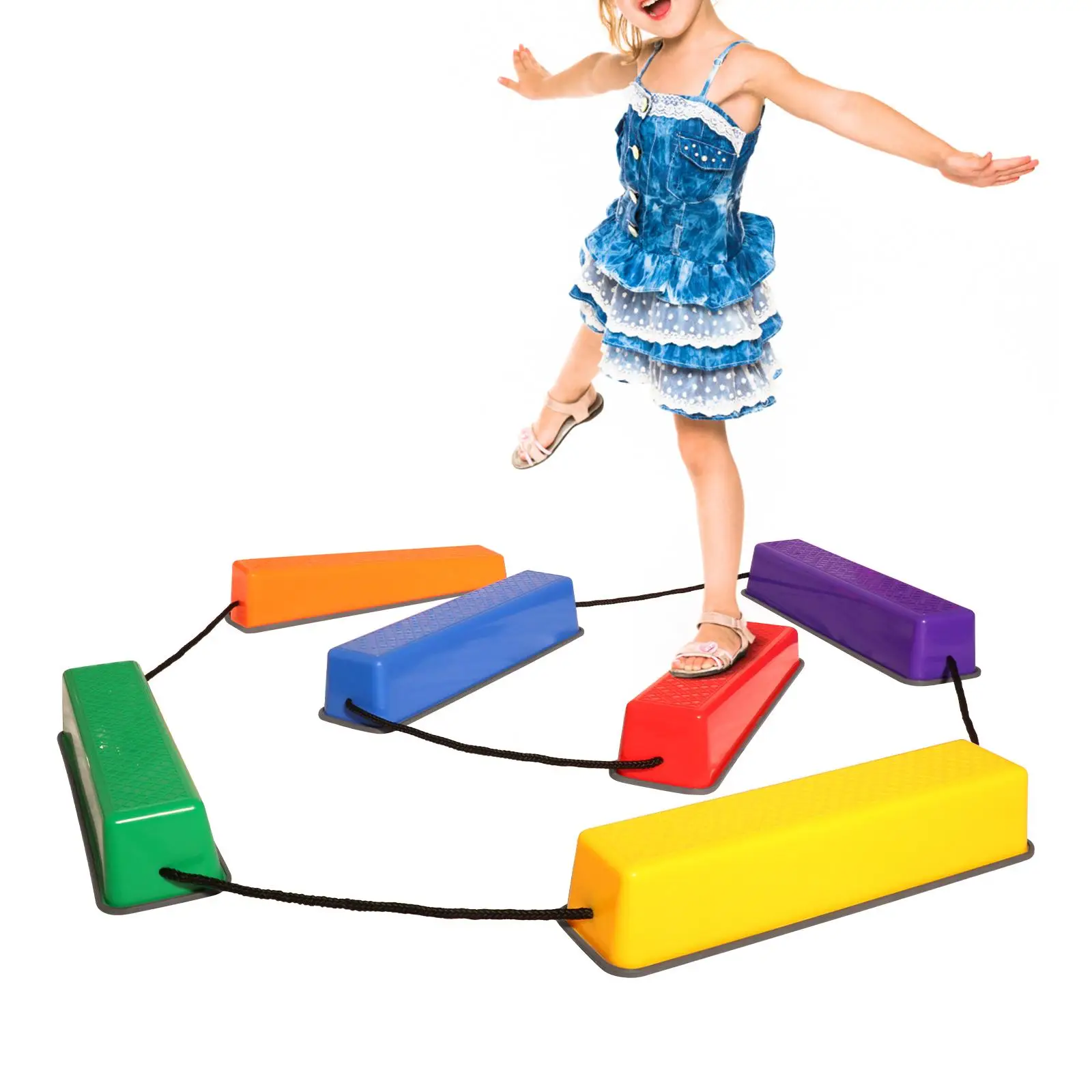 6Pcs Balance Stepping Stones, Sensory Toys, Indoor Play for Ages 3 Years and up Children Birthday Gifts