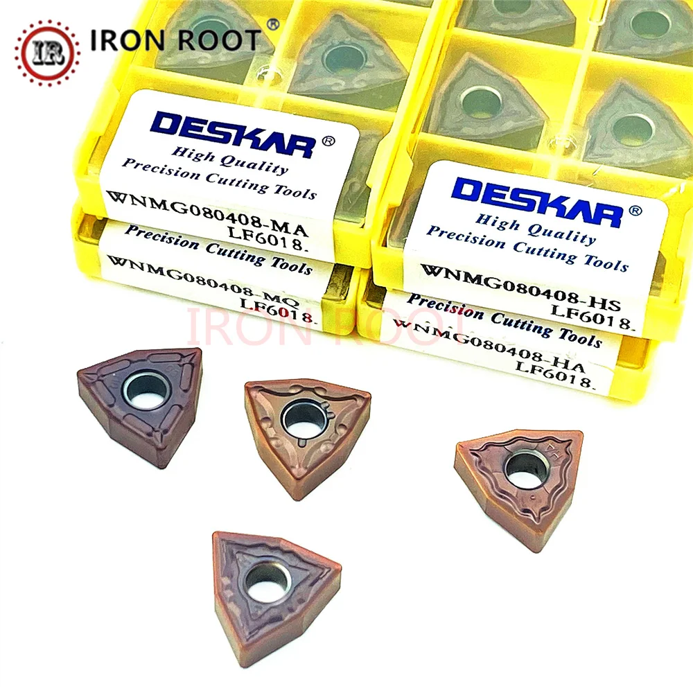 DESKAR WNMG,080404,080408,080412 HA,MA GS LF6018 Carbide Turning Inserts CNC Metal Lathe Turning Tools for MWJNR/L Tool Hold