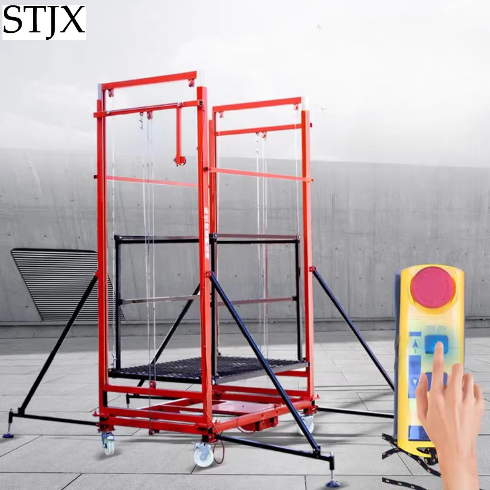 Customized electric scaffolding site lifting climbing remote control lifting platform decoration mobile folding lifting hoist