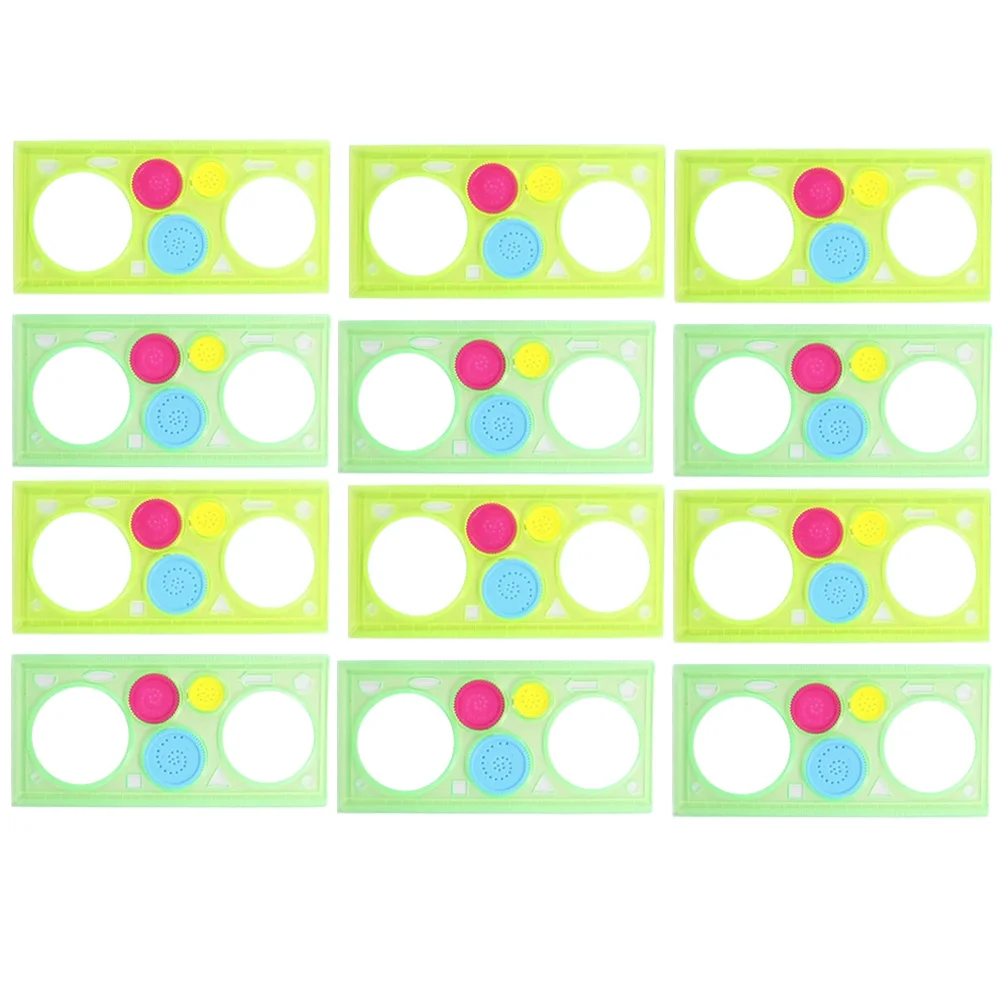 12 шт. шаблоны для рисования, линейки, полые трафареты