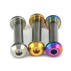 M6x1 Screw Thread Rod Length 18-85mm Ti/Golden/Rainbow/Blue/Black GR5 Titanium Bolts & Rod Nut For Bike Rear Suspension