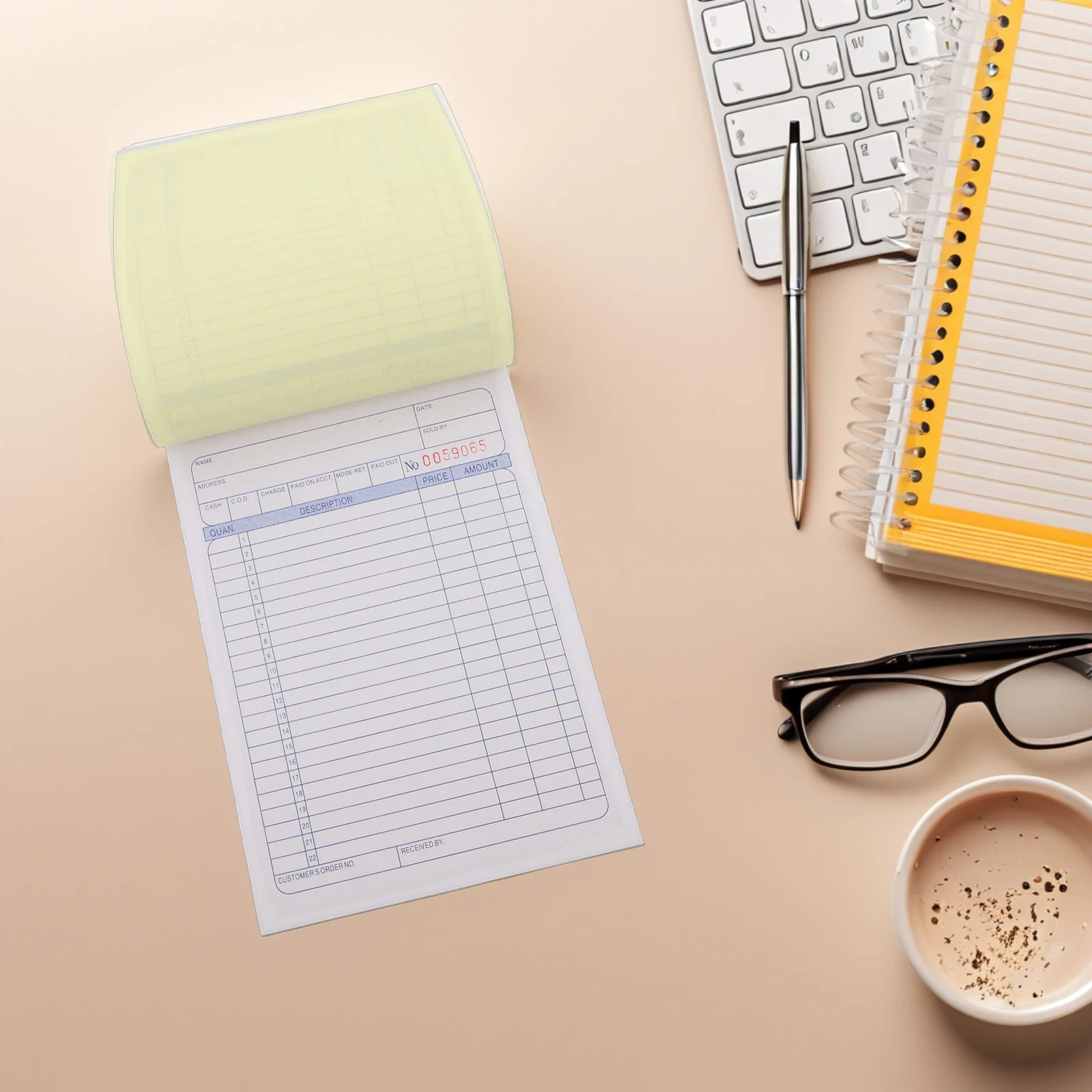 Receipt Book for Small Business Cash Sales Invoice Books Tracking Management 100pcs Purchase Record Financial Proof