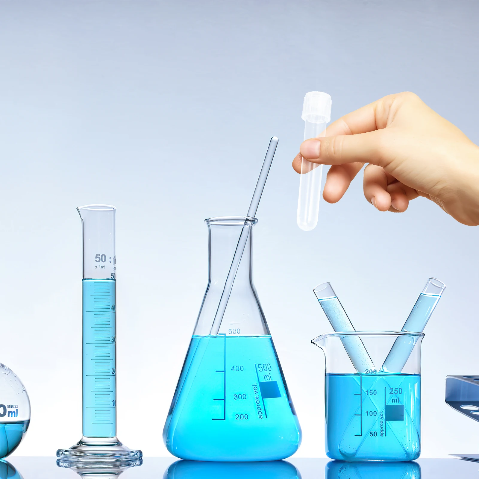 

24 Pcs Shake Tube Clear Empty Tubes Laboratory Round Mini Test Plastic Sample Testing