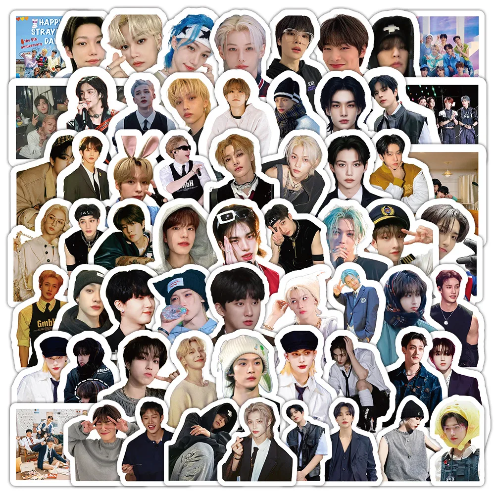 10/30/50/103 Pezzi Adesivi Stray Kids Gruppo K-pop Decorazione per Laptop Custodia Telefono Tazza d'Acqua Decalcomanie Impermeabili Giocattolo