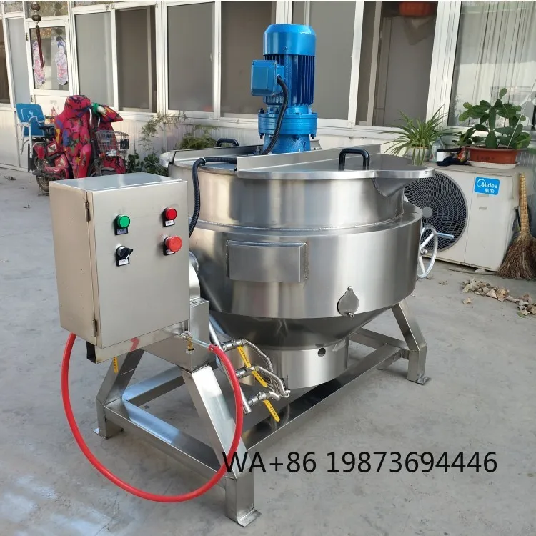 Steam Gas Electric Jacketed Kettle with Mixer Jam Cooking Equipment