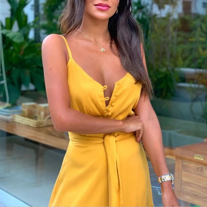 Casual V Neck Off Shoulder Slip Maxi Dress Woman Spring Summer Fashion Elegant Solid Lace Up Sleeveless Dresses For Women 2023