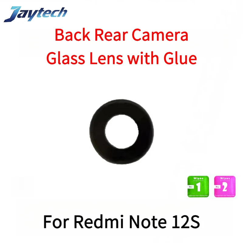 10 قطعة عدسة زجاجية للكاميرا الخلفية لـ Redmi Note 10 11S 12S 13 14 زجاج الكاميرا مع لاصق غراء