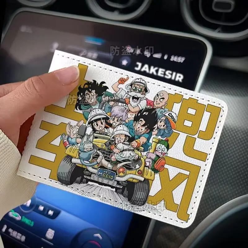Dragon Ball Führerschein-Schutzhülle, niedliche, modische Cartoon-Lizenzhalter-Lederhülle, Geburtstagsgeschenk für Freunde – Detail 1