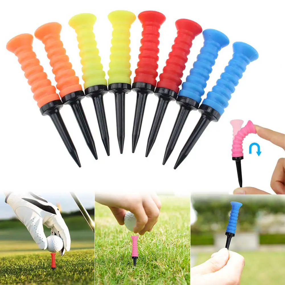 5-15Pcs Silicone Pc Golf Elastic Tees 83mm Golf Practice Tees Golf Ball Holder Golf Limited Ball Tee Golf Training Accessories