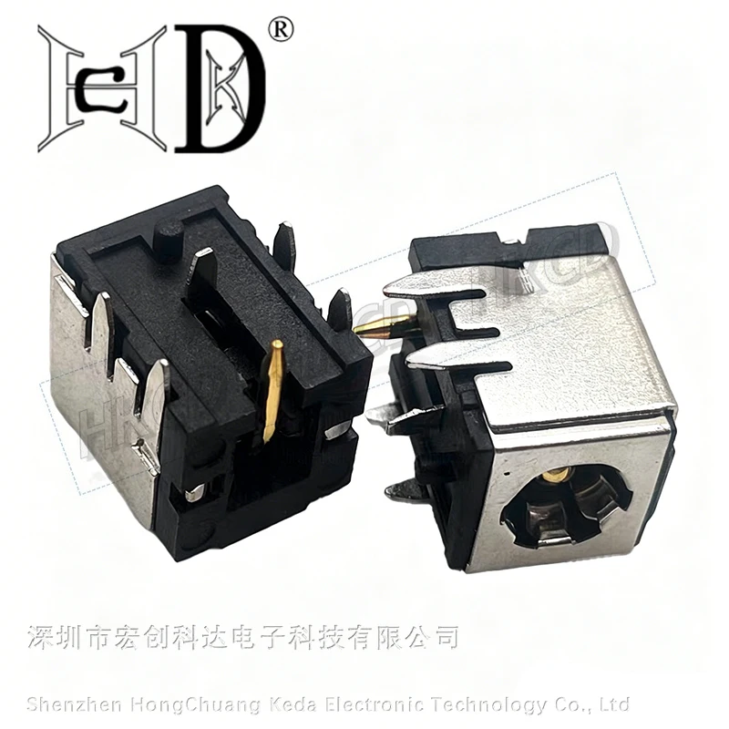 5PCS DC-007B High Current DC Power Jack Socket 5.5x2.1mm 5.5x2.5mm Metal Shielded Vertical DIP PCB