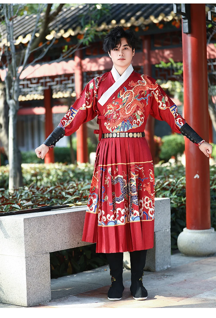 

Hanfu Ming made Flying Fish Dress, Same Style Dragon Robe for Men and Women Couples