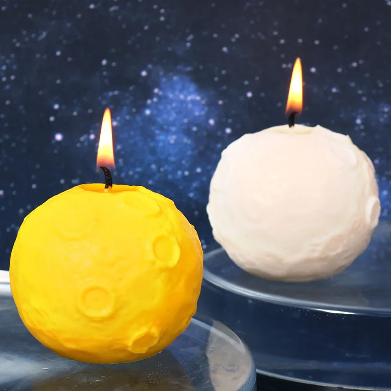 Creative Moon Earth Silicone Candle Mold DIY planet Candle Making Supplies Soap Epoxy Resin Clay Mold Gifts Art Craft Decor