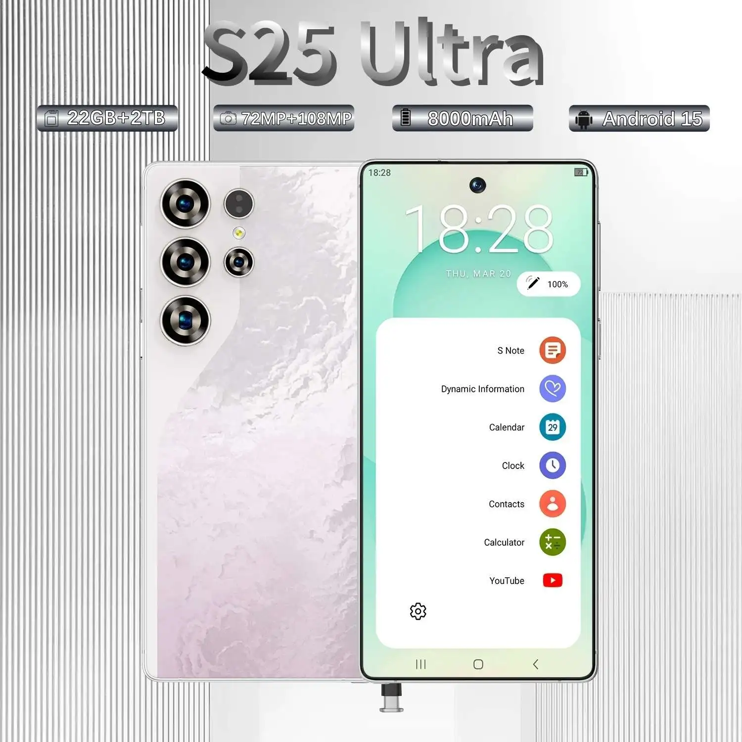 

HOT 2025 new S25 Ultra original intelligent 5G dual card dual standby Android 15 system global version phones 8000mAh battery