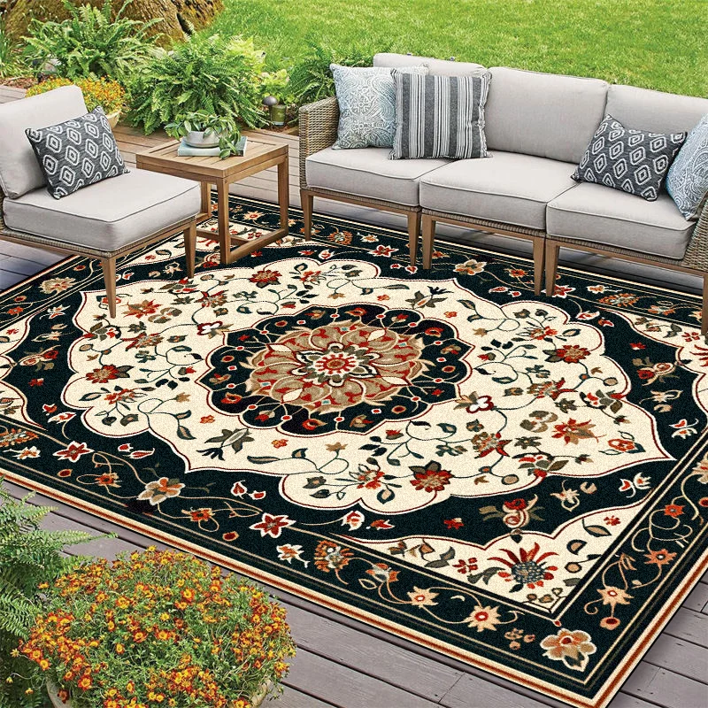 

Persian Retro Outdoor Carpet Decoration Sofa Large Area Living Room Rugs 160x230 Customizable Bedroom Non-slip Easy Cleaning Mat