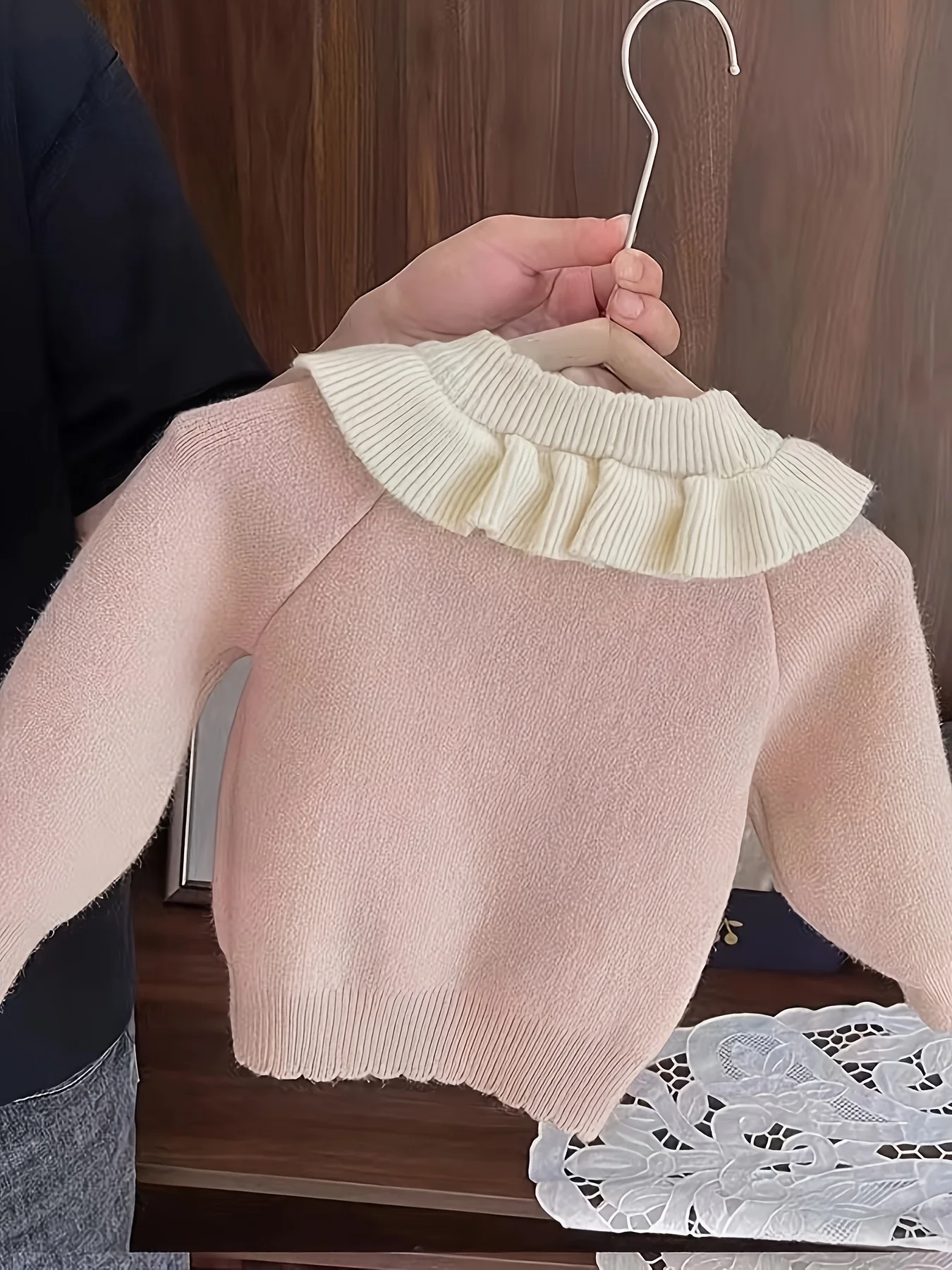 Girls Sweater Autumn and Winter New Style Velvet Kidsren's Long-Sleeved Top Kidsren's Knitted Bottoming Shirt Winter