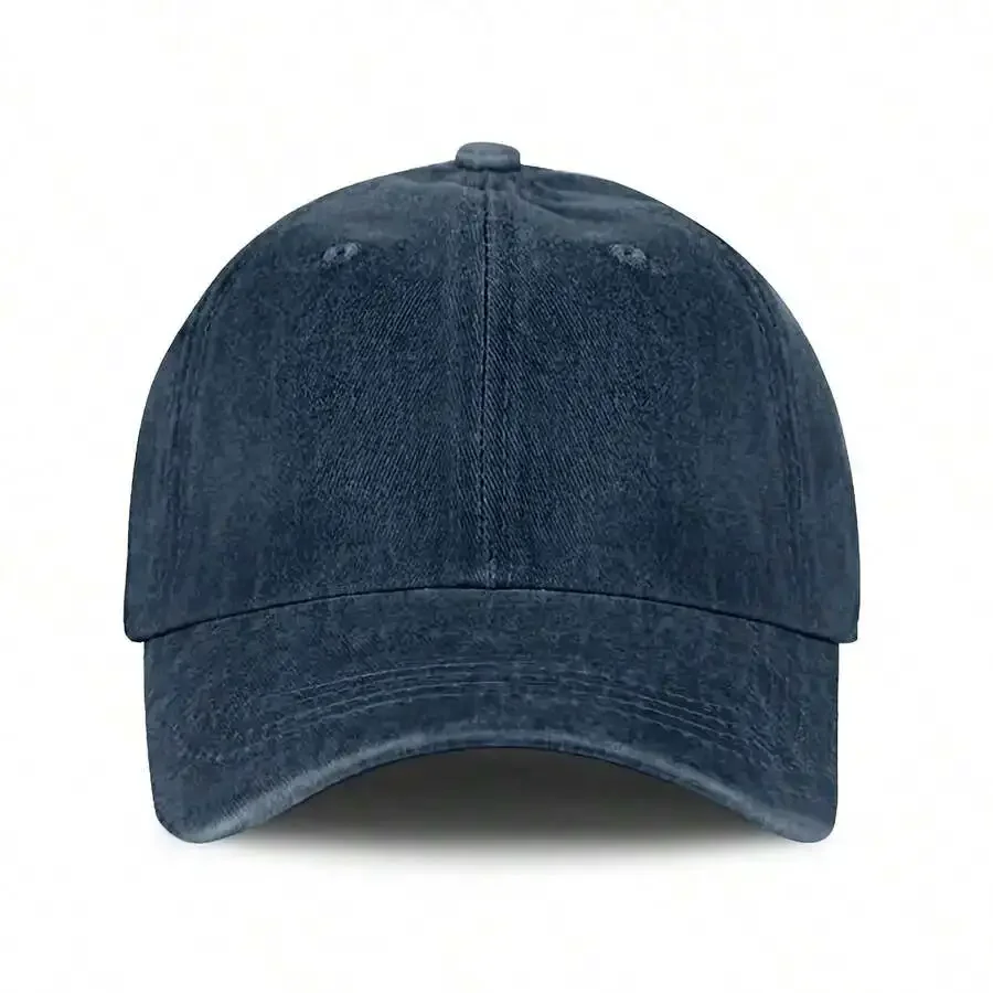 

Denim Baseball Cap With Heart Embroidery Soft Cotton Casual Hat For Daily Outdoor Wear