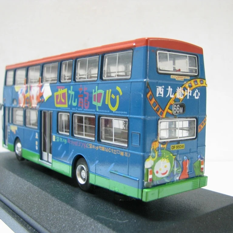 Diecast escala 1:76 KMB de dos pisos BENZ-Benz O305 autobús Tai Hing 66M coche en miniatura de aleación juguete coleccionable regalo exhibición de recuerdo