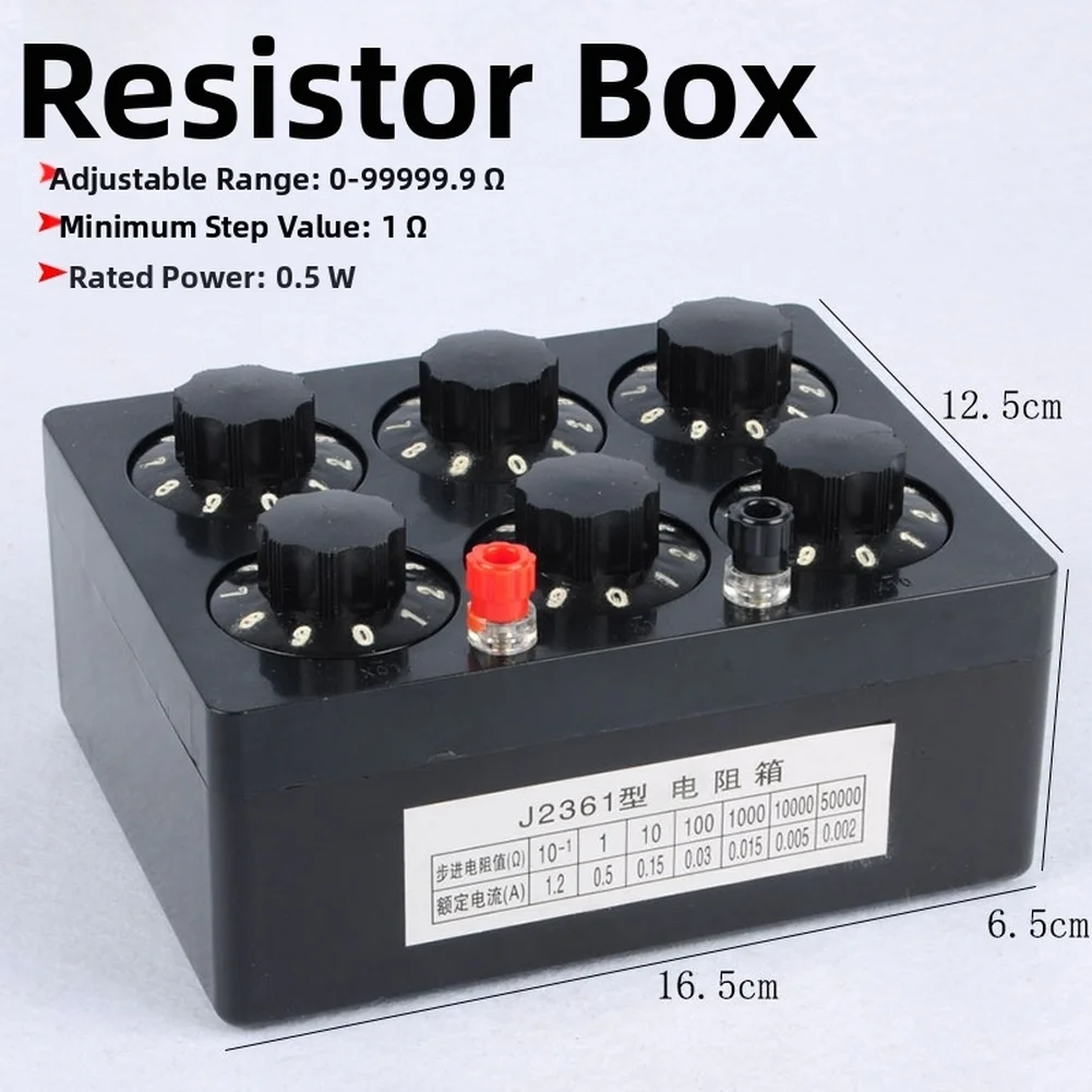 Adjustable Resistance Box For Experiments Resistor Box 0-99999.9 Range Class 1 Accuracy Zero-point R0 0.035 Reference Power 0.5W