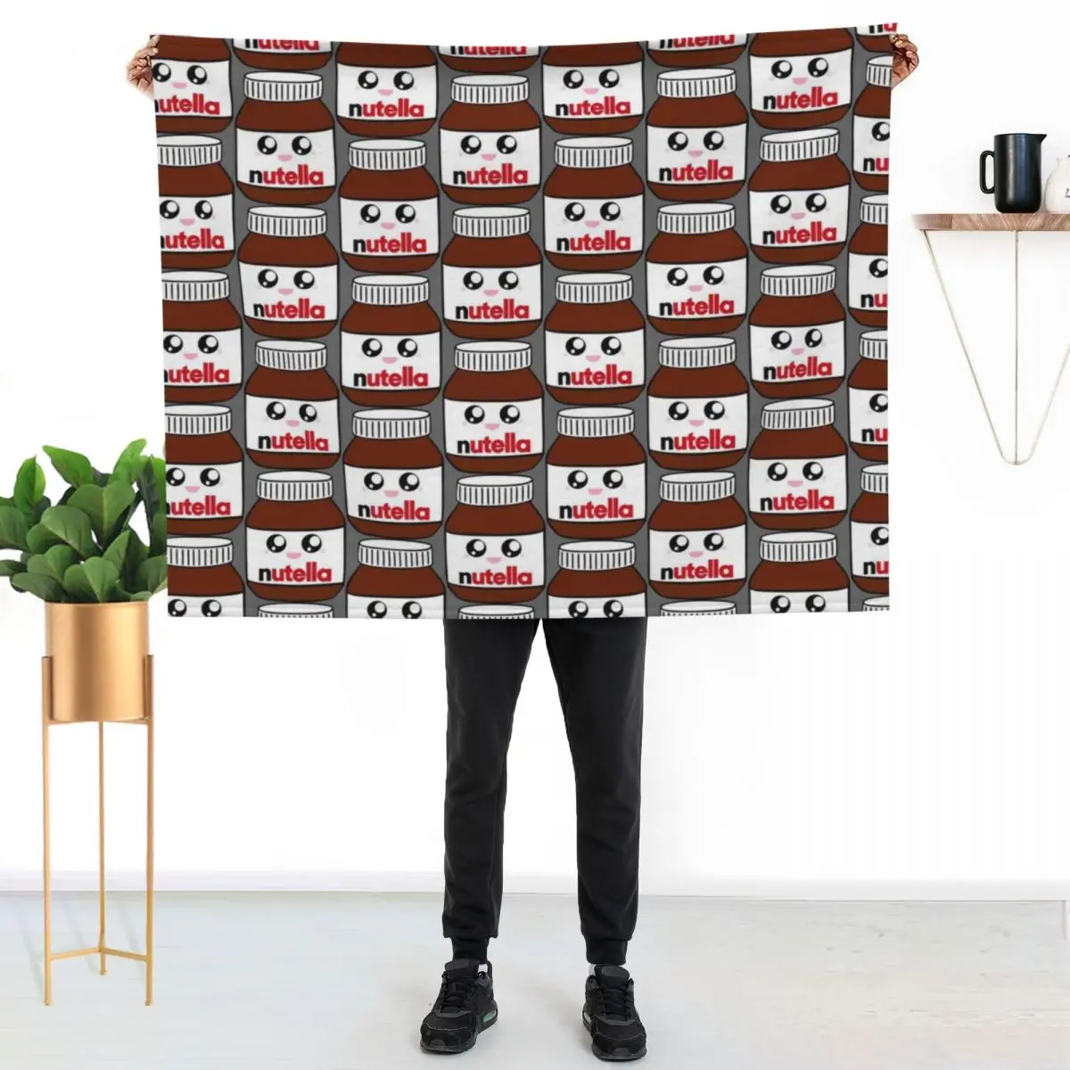 

Nutella Throw Blanket Compact Warm Blanket for Car Road Trip