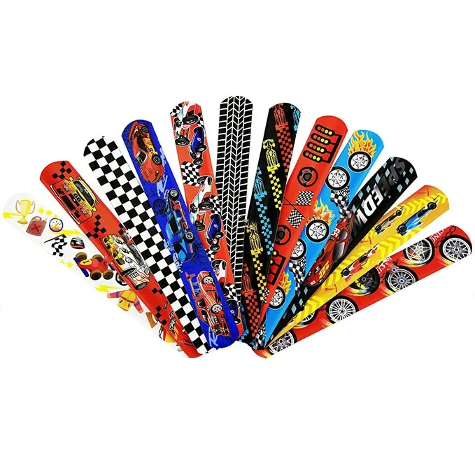 10pcs Racing Papa Circle Rally Theme Bracelet Racing Party Children's Car Happy Race Car Birthday Party Decor Kid Favor Supplies