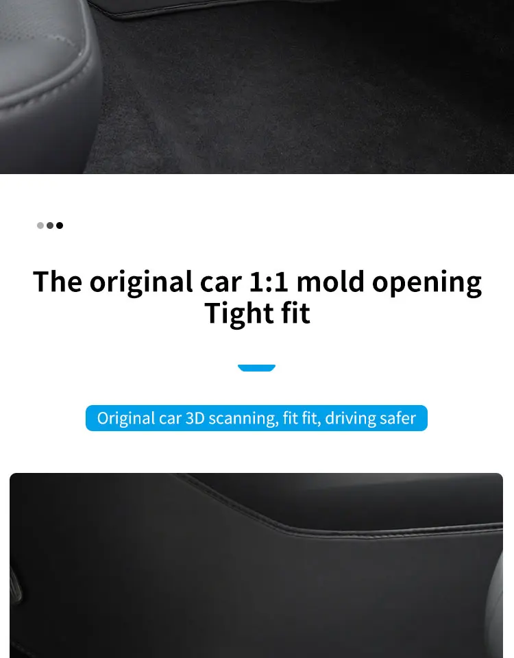 Für Tesla 2024-25 Modell 3 Highland 3 Mittelkonsole Zwei Seitenverkleidung Anti Kick Pad Verteidigungsschutz Leder Aufkleber Fußabdeckung – Detail 5
