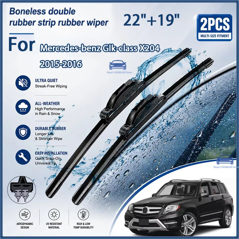 

Front Wiper Blades for Mercedes-benz Glk-class X204 2015-2016 Windshield Windscreen Window Rain Brush 22"19" Modification Parts