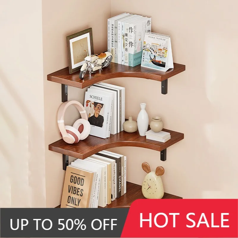 Floating Wall Storage Rack Corner Multi-layer Storage Shelf Kitchen Organizer Book Shelf Living Room Room Supplies Decor Racks