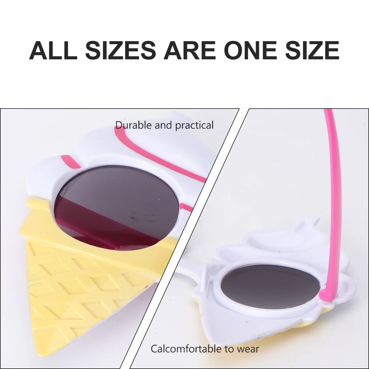

2 Pairs Birthday Party Cream Glasses for Fashion Glasses Birthday Novelty Child Adult Costume Plastic