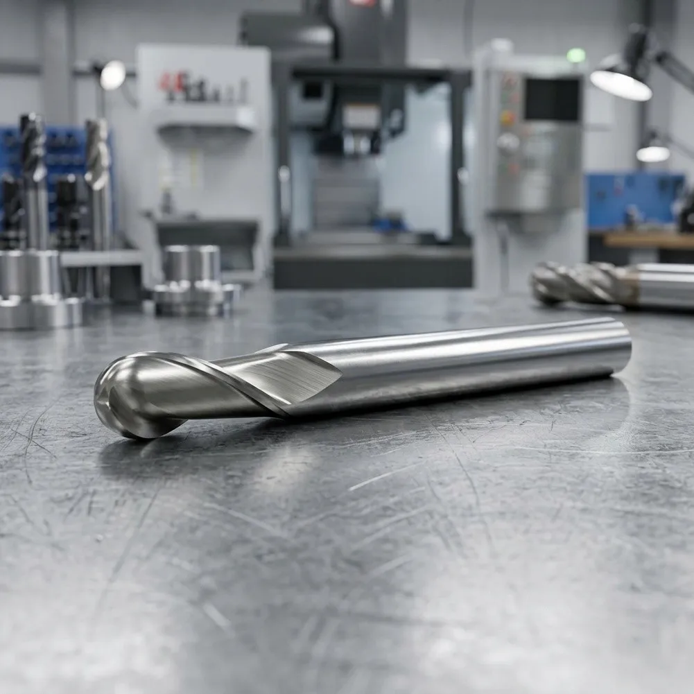 R5 Ball Nose End Mill HSS AL Uncoated for CNC Machine Tools Deep Reach Milling and External Radius Profiling Tasks